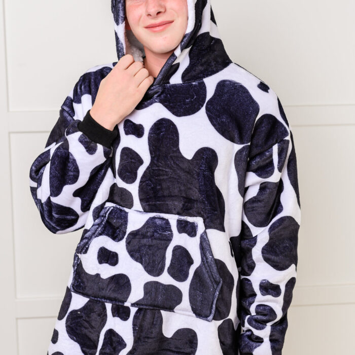 KidsOversizedHoodieBlanketinCow6