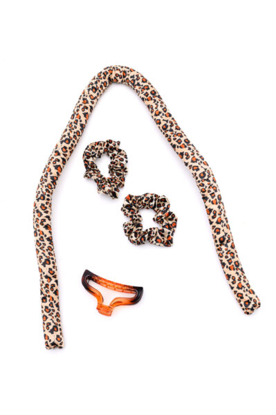 Set Pengeriting Rambut Tanpa Panas Got Your Back dengan Motif Macan Tutul